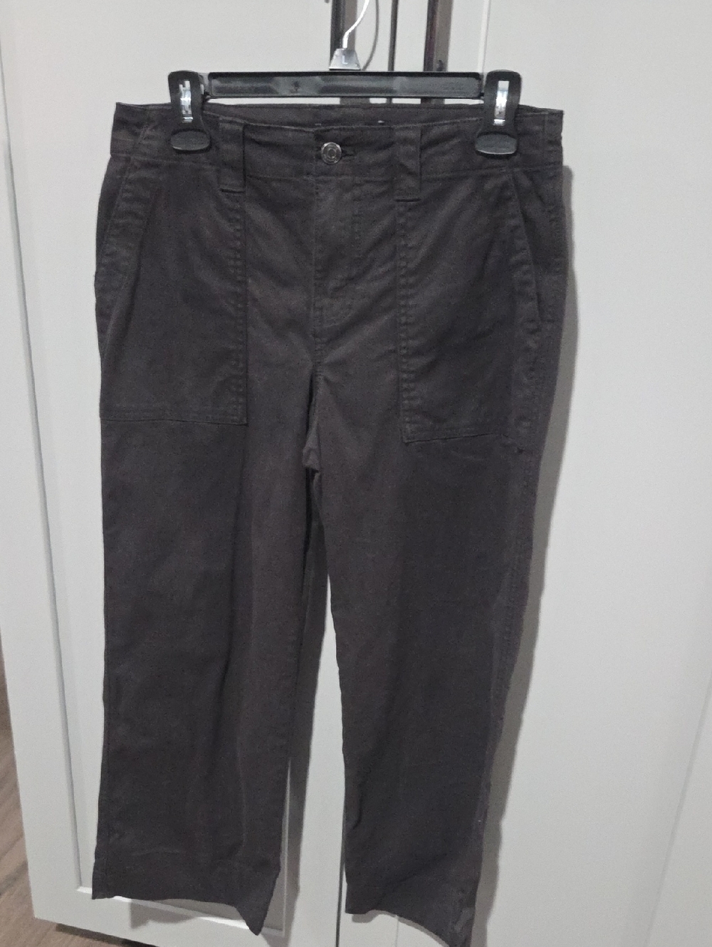 Wide Leg Utility Pants in Dark Brown - Women's